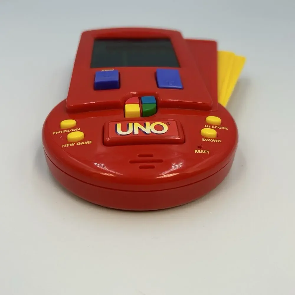 UNO Electronic Handheld Card Video Game LCD Mattel Vintage 90s 1999 - Tested